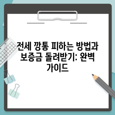 전세 깡통 피하는 방법과 보증금 돌려받기: 완벽 가이드