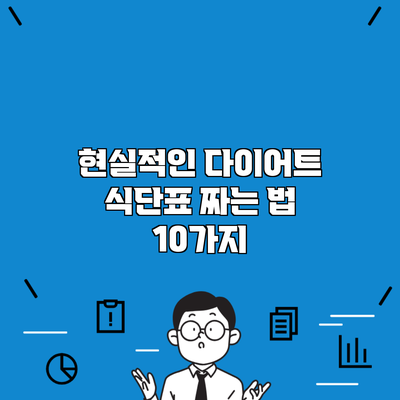 현실적인 다이어트 식단표 짜는 법 10가지