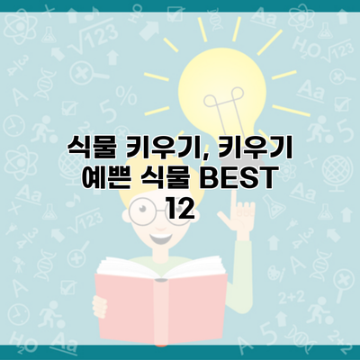 식물 키우기, 키우기 예쁜 식물 BEST 12