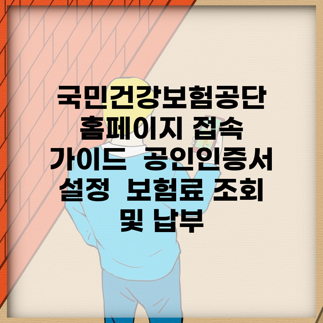 국민건강보험공단 홈페이지 접속 가이드 | 공인인증서 설정 | 보험료 조회 및 납부