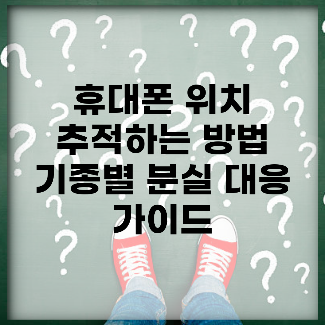휴대폰 위치 추적하는 방법 | 기종별 분실 대응 가이드