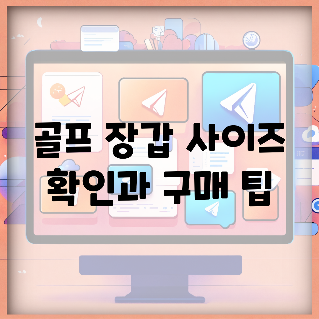 골프 장갑 사이즈 확인과 구매 팁