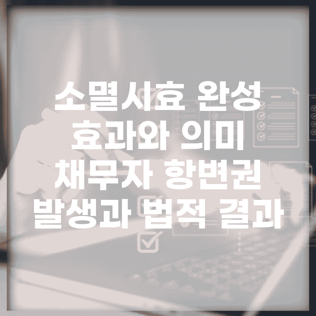 소멸시효 완성 효과와 의미 | 채무자 항변권 발생과 법적 결과