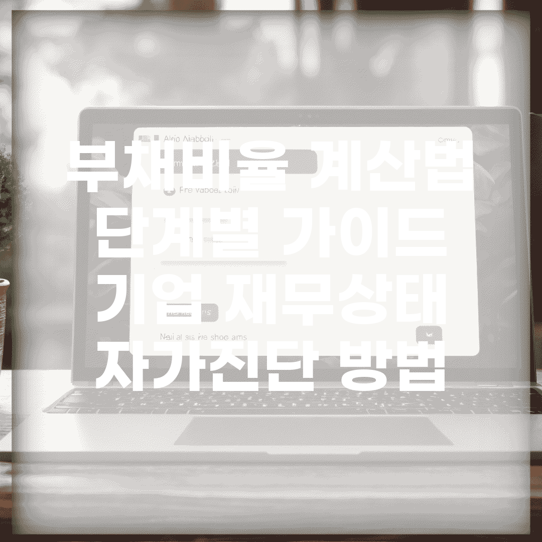 부채비율 계산법 단계별 가이드 | 기업 재무상태 자가진단 방법