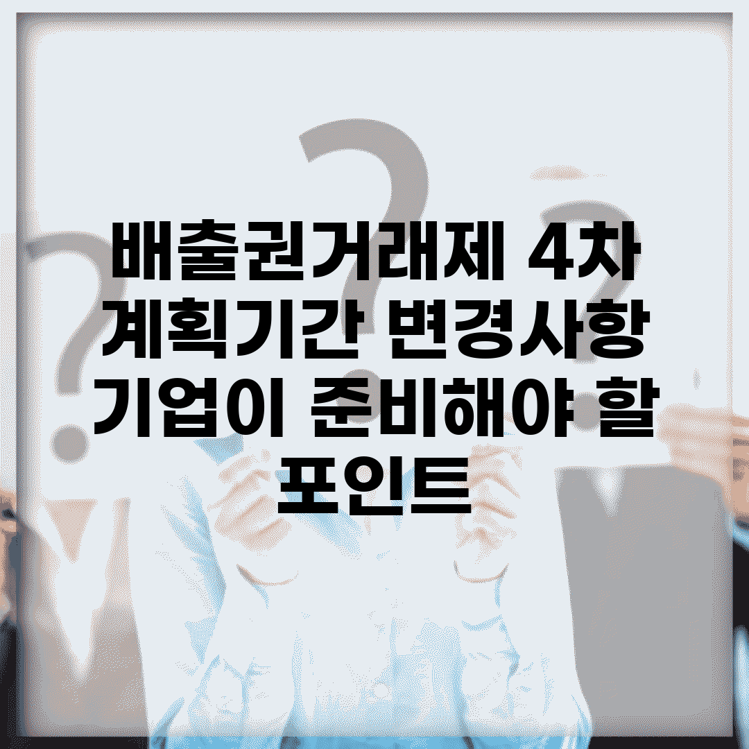 배출권거래제 4차 계획기간 변경사항 | 기업이 준비해야 할 포인트