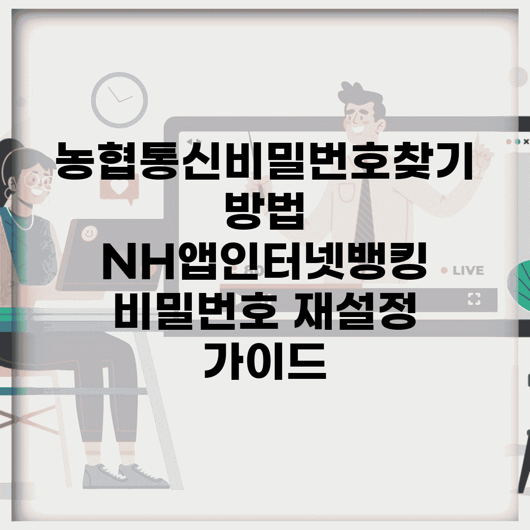 농협통신비밀번호찾기 방법 | NH앱/인터넷뱅킹 비밀번호 재설정 가이드