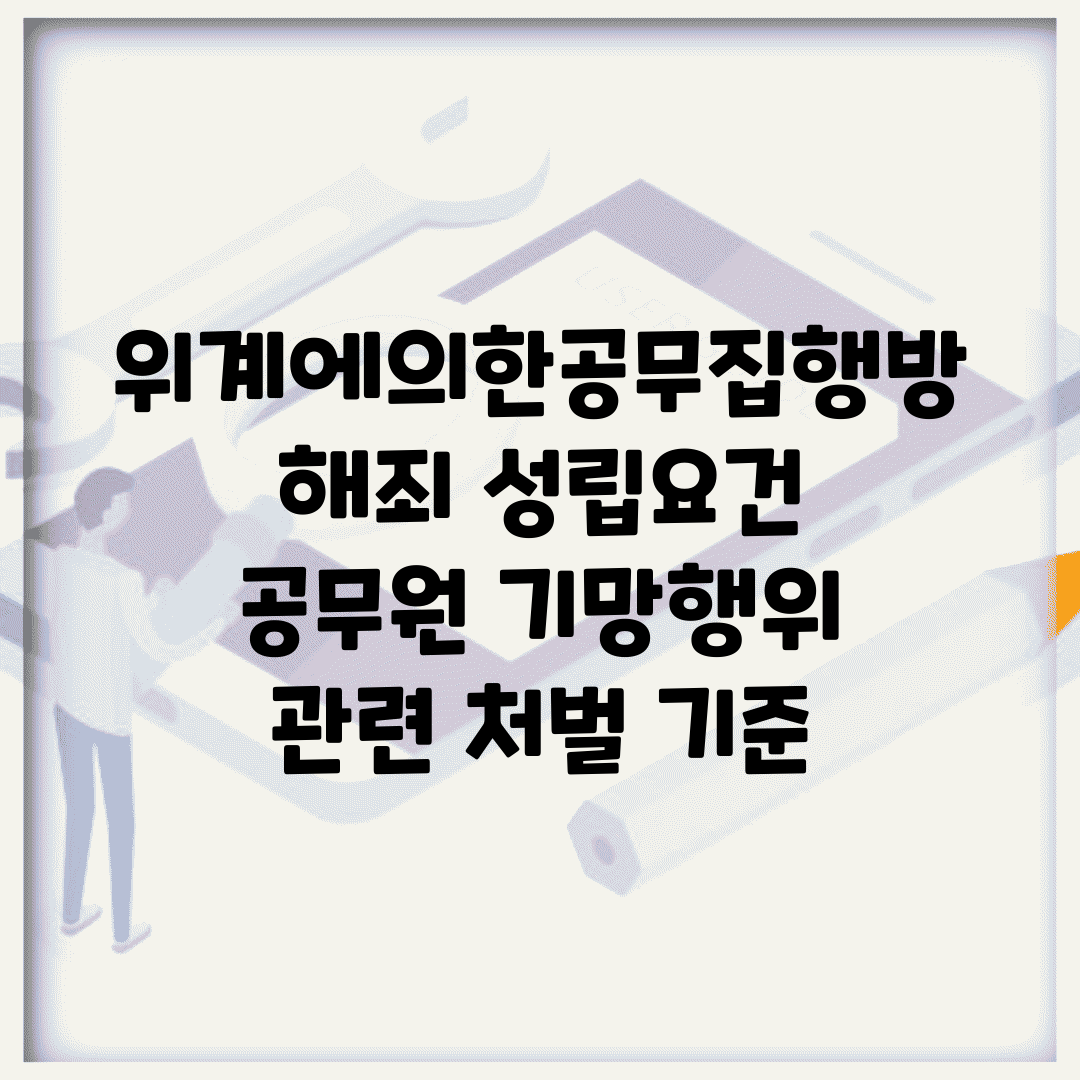 위계에의한공무집행방해죄 성립요건 | 공무원 기망행위 관련 처벌 기준
