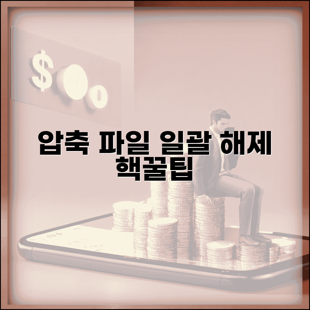 압축 파일 일괄 풀기 자동화 시간 절약 방법