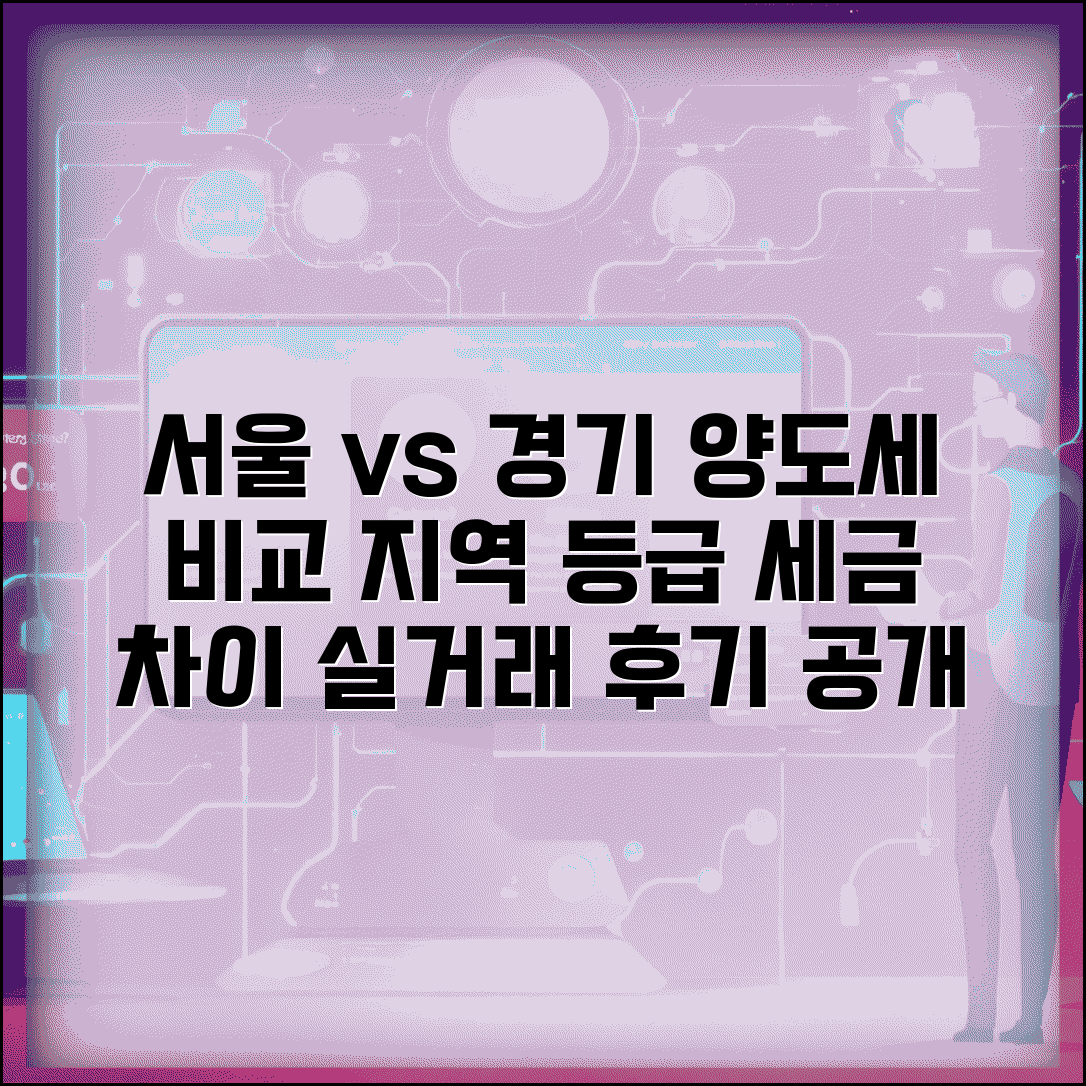 서울 vs 경기 아파트 투자 양도세 비교 | 지역 등급 세금 차이 실거래 후기