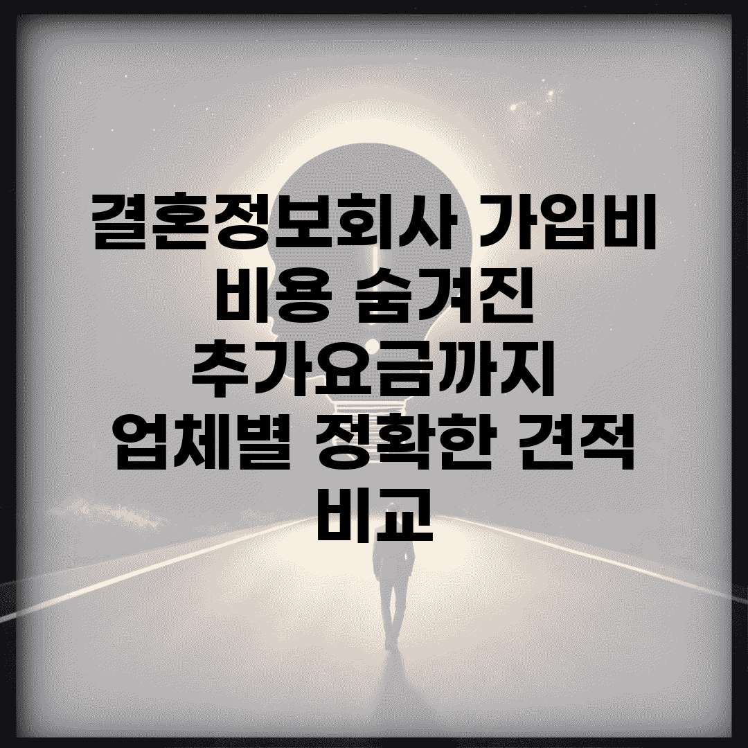 결혼정보회사 가입비 비용 숨겨진 추가요금까지 | 업체별 정확한 견적 비교