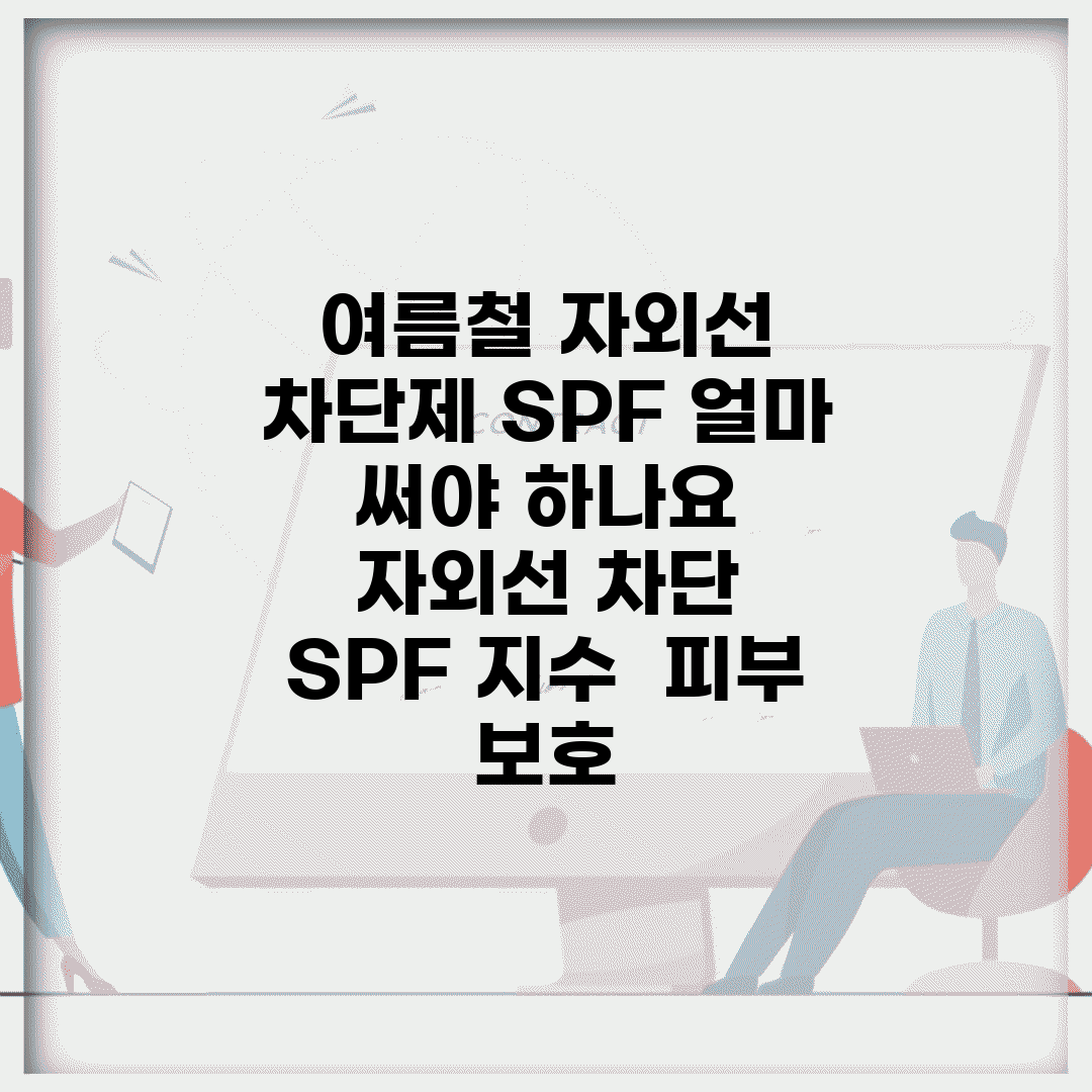 여름철 자외선 차단제 SPF 얼마 써야 하나요 | 자외선 차단 | SPF 지수 | 피부 보호
