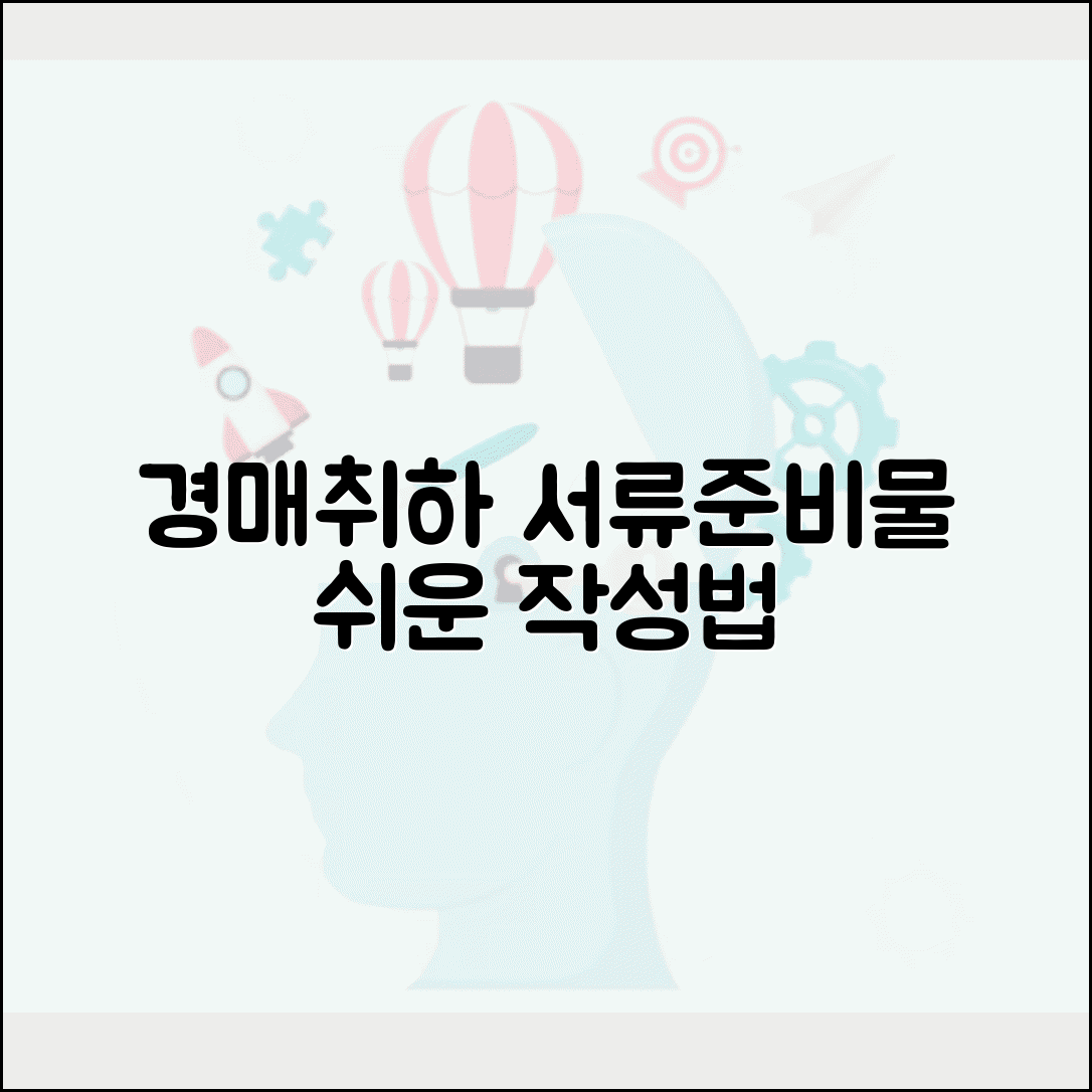 경매취하 서류 및 준비물 | 부동산 경매취하서 작성법