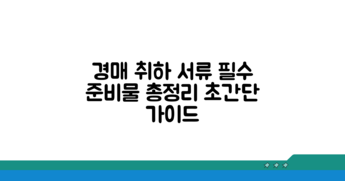 경매취하 서류, 무엇을 준비해야 할까?