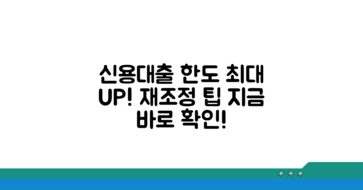 신용대출 한도 재조정 방법