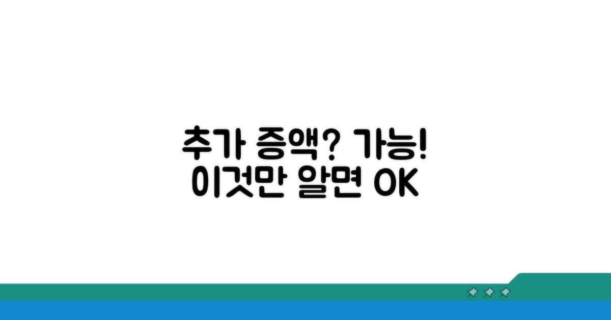 추가 증액 요청 가능 여부