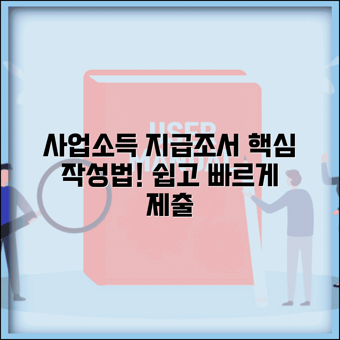 사업소득 지급조서 제출 | 사업소득 지급조서 작성 방법