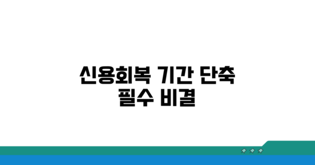 신용회복 기간, 단축 비결은?