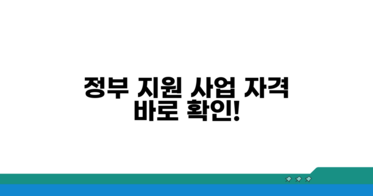 정부 지원 사업 참여 자격 확인