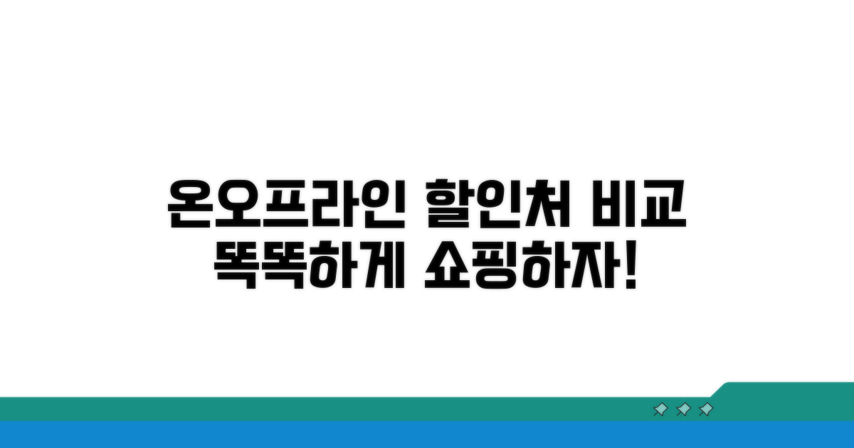 온라인 오프라인 할인처 비교 분석