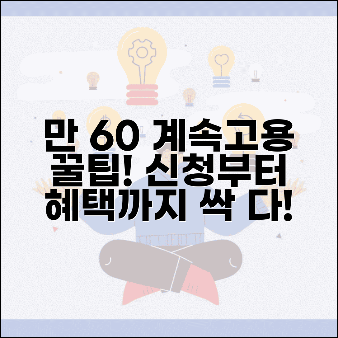 만 60세 이상 계속고용 지원금 신청 방법과 혜택