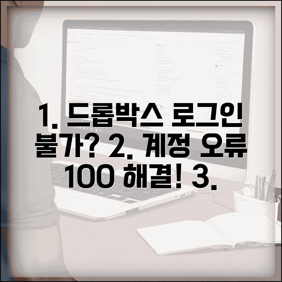 드롭박스 로그인 불가 시 계정 오류 해결 방법