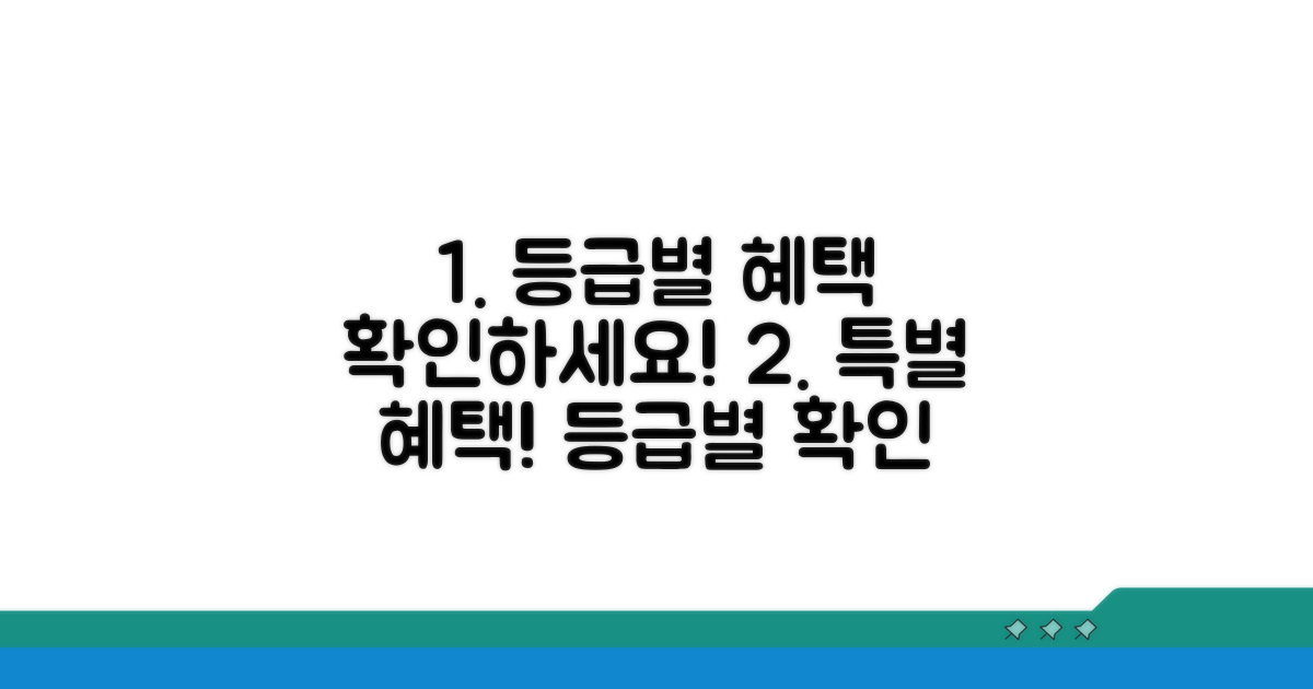 등급별 특별 혜택 확인