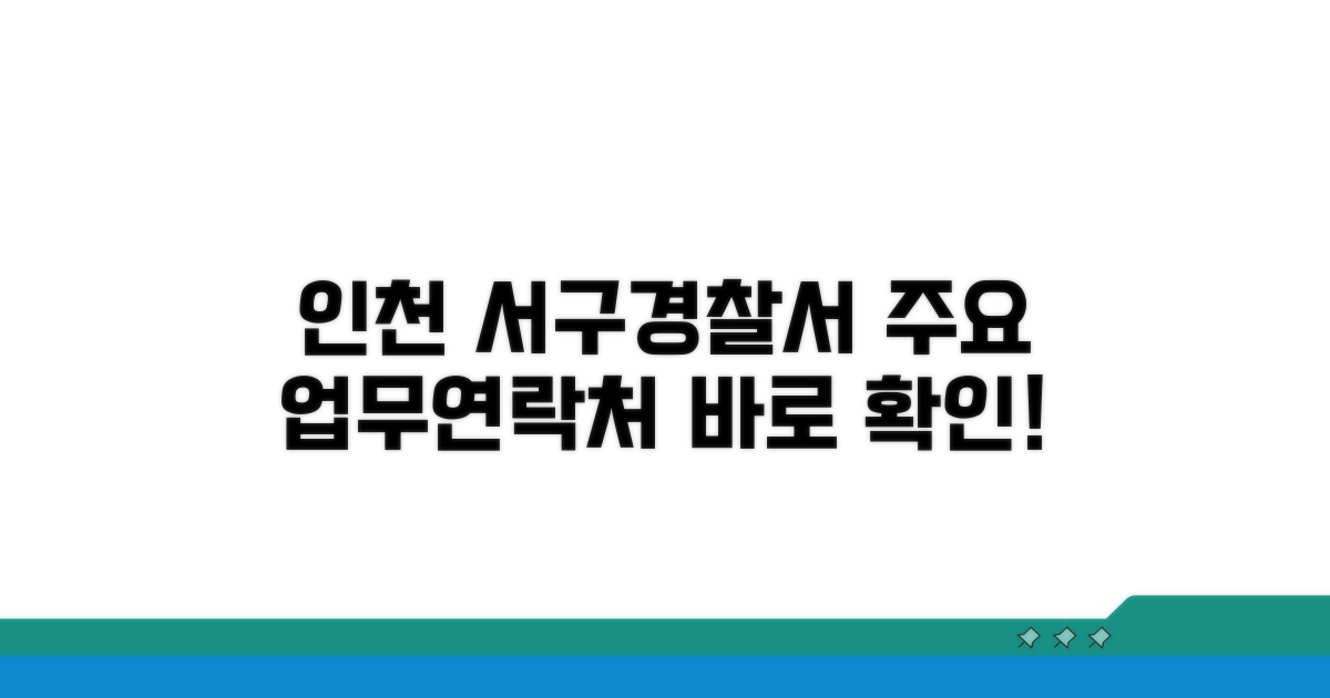 인천 서구 경찰서, 주요 업무 및 연락처