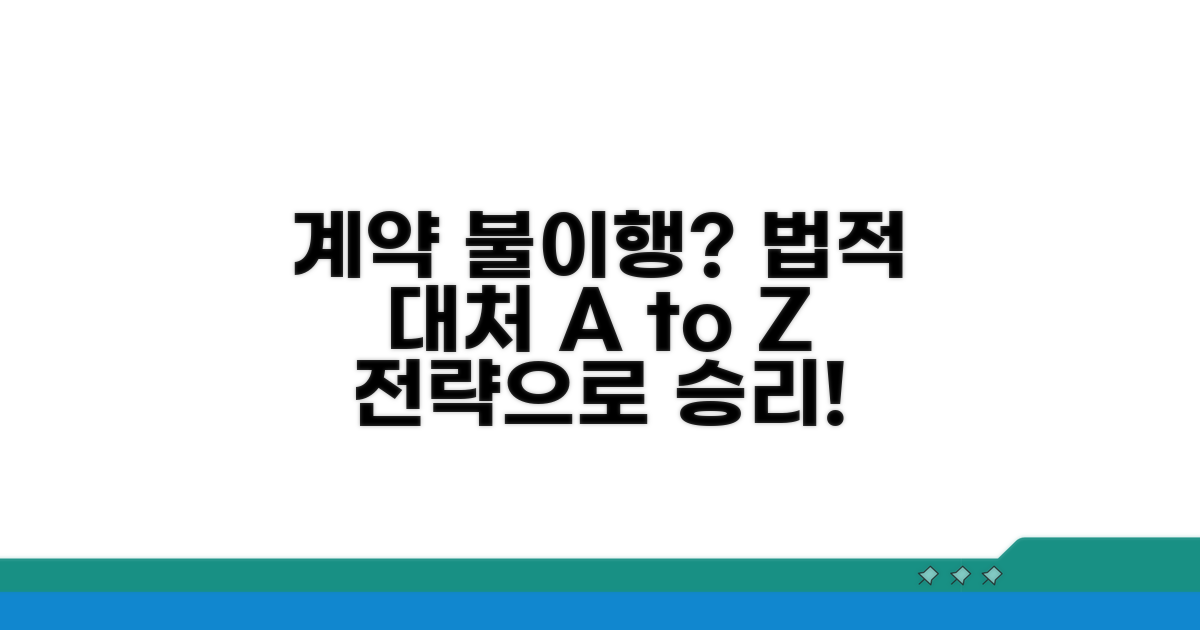계약 불이행 시 법적 대처 및 대응 전략