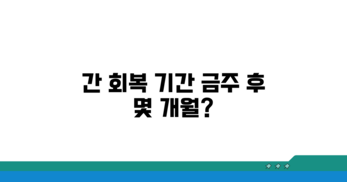 간 회복 기간, 금주 후 몇 개월?