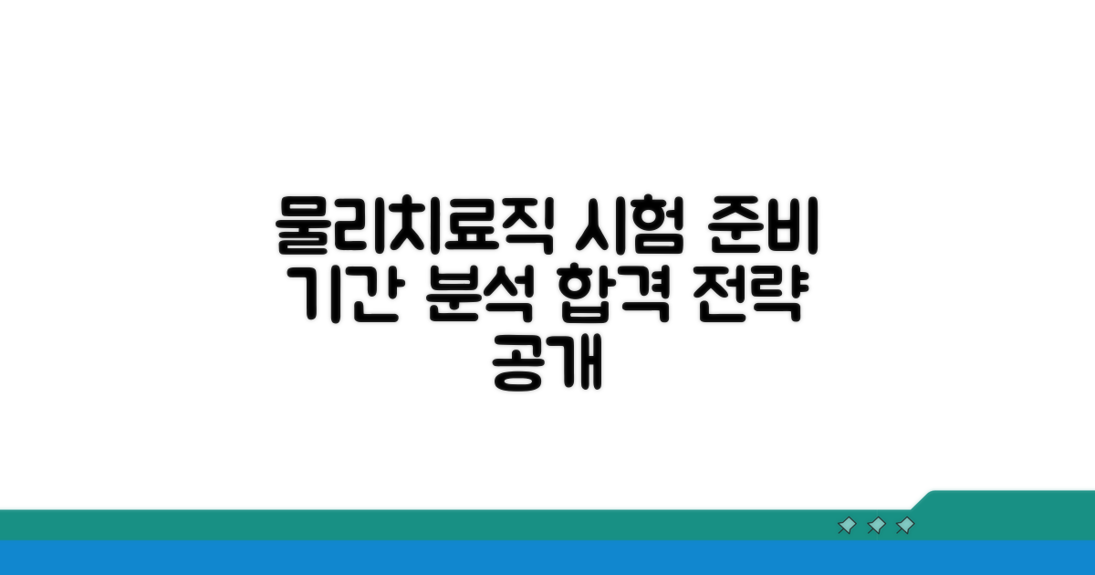 물리치료직 시험 준비 기간 분석