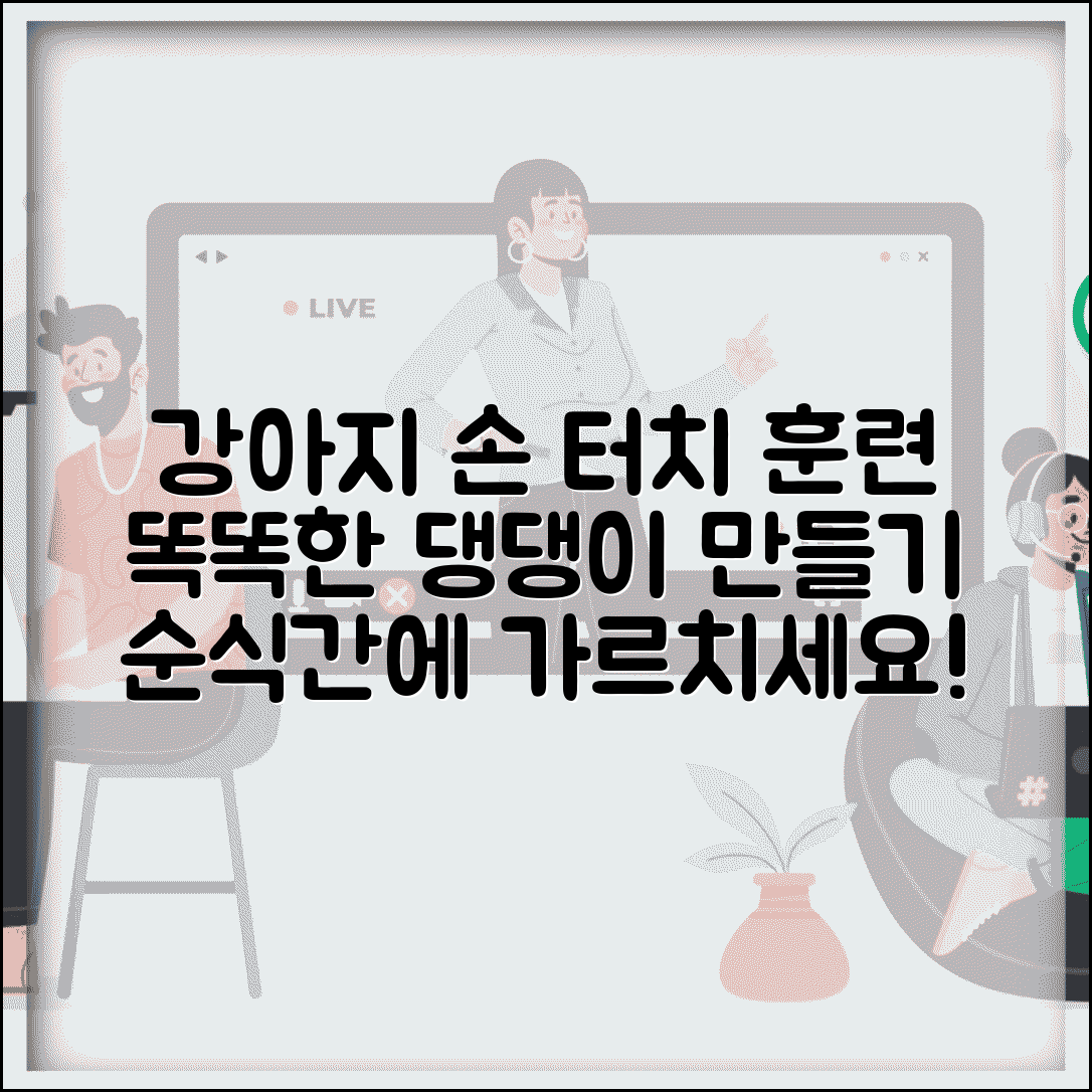 강아지 손 터치 훈련 타겟 훈련 방법 | 똑똑한 강아지 만들기, 손 터치 가르치기 꿀팁
