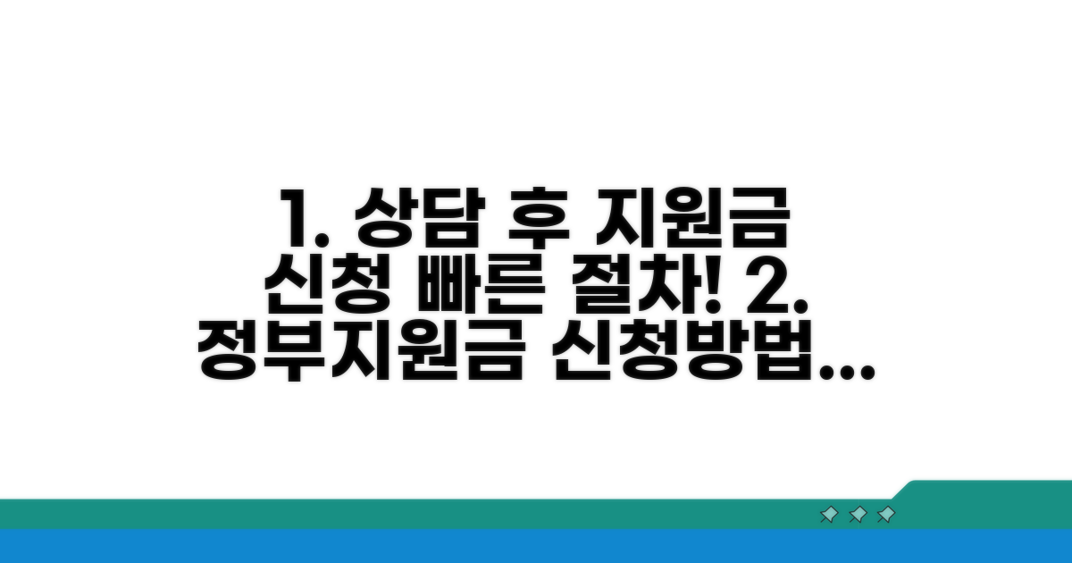 상담 후 지원금 신청 절차 상세 안내