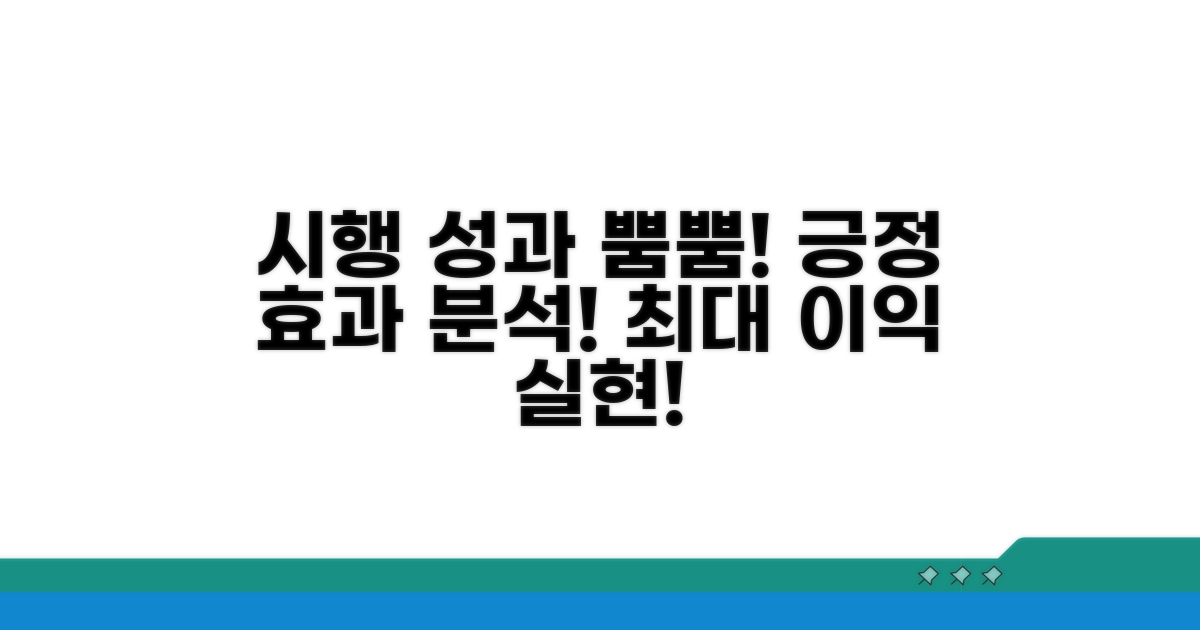 시행 성과와 긍정적 효과 분석