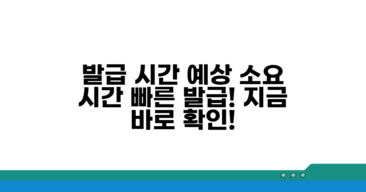 발급 시간과 예상 소요 시간