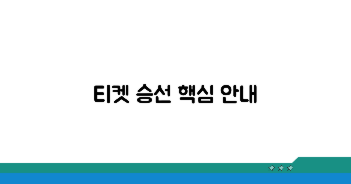 매표 방법과 승선 절차 안내