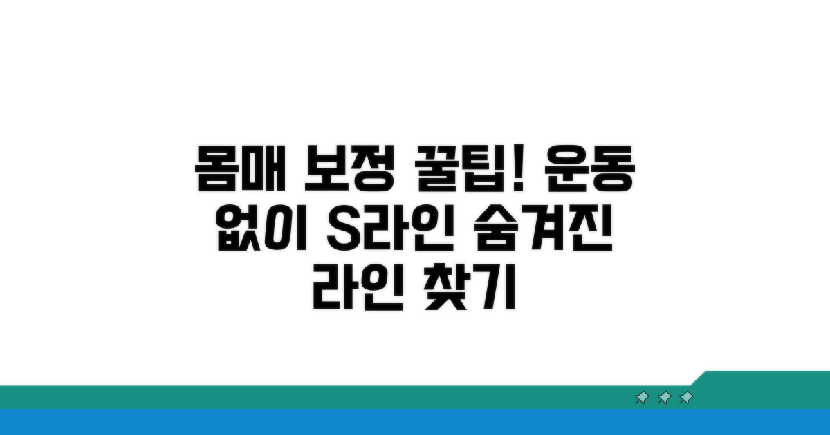운동 없이 실루엣 보정 꿀팁