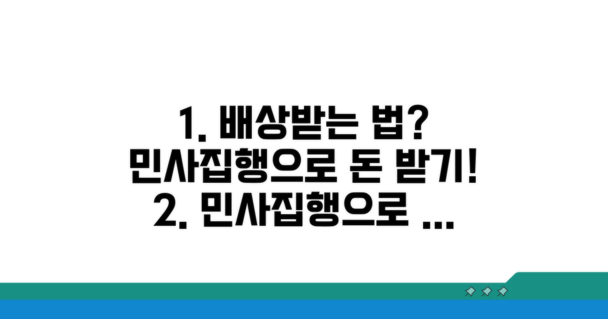 민사집행으로 배상받는 법