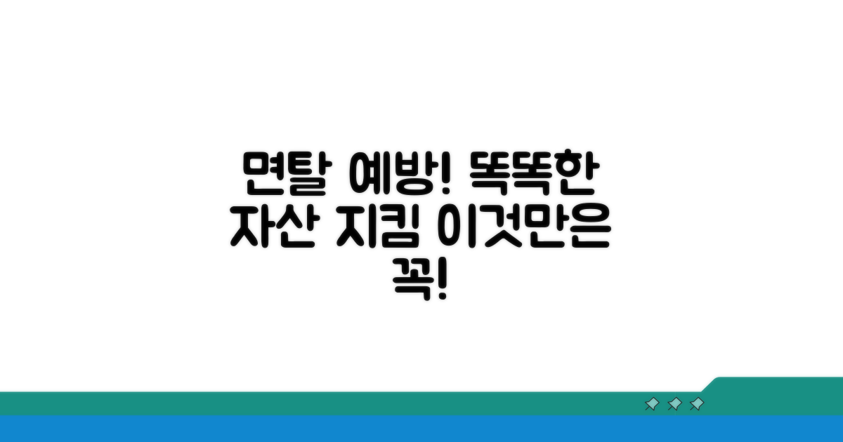 면탈 예방, 똑똑하게 자산 지키는 법