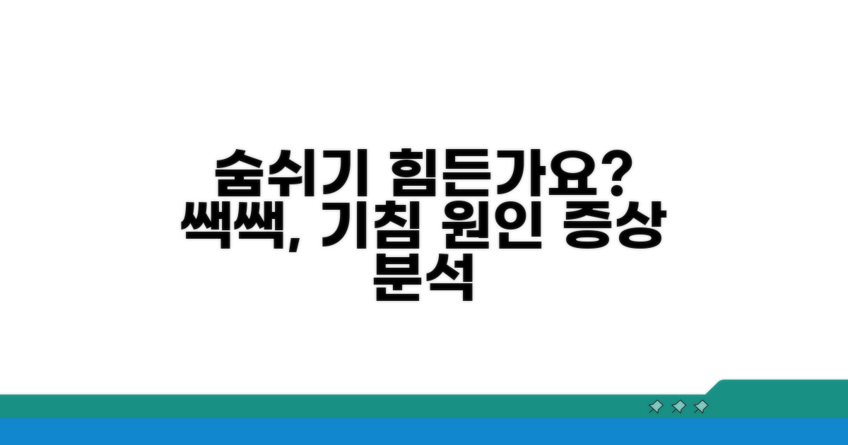 호흡곤란 쌕쌕거림 기침 증상 분석
