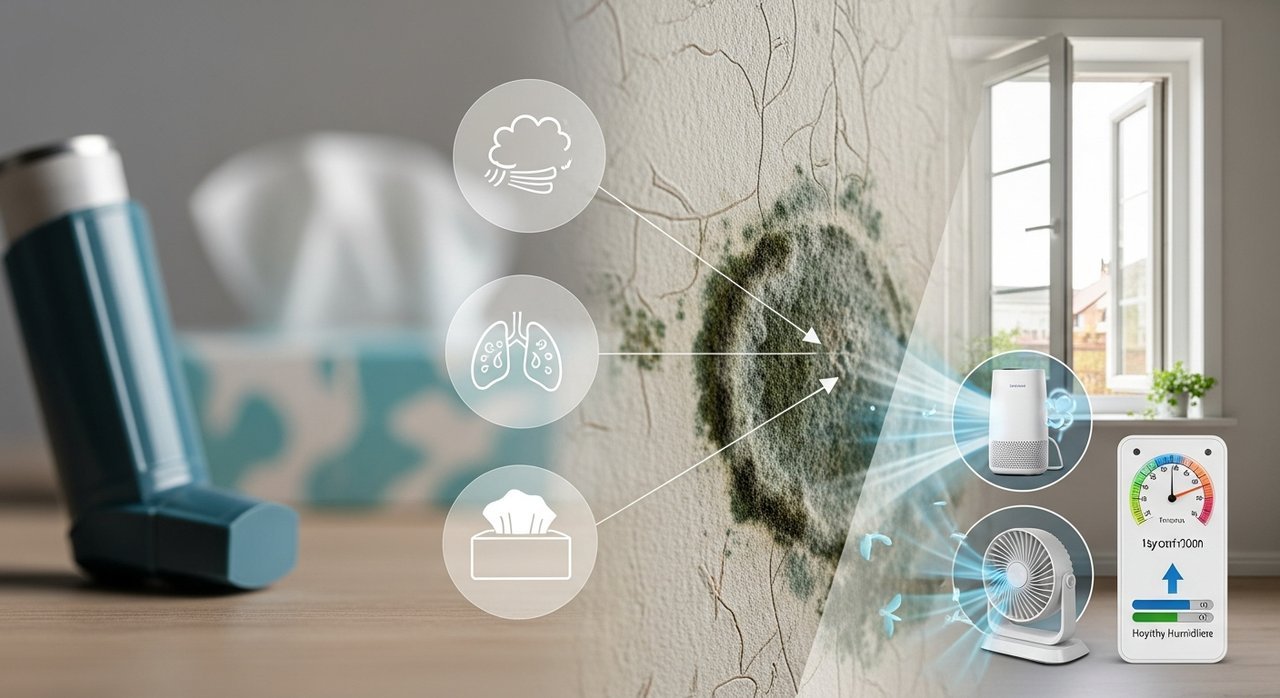 벽지 곰팡이 건강영향: 알레르기/호흡기질환 유발? 환기관리 중요성 3가지