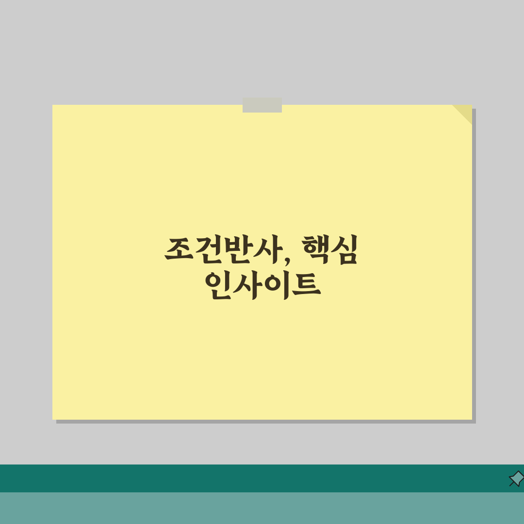 조건반사 개념 정리 | 조건반사와 무조건반사 차이점 체험기, 직접 겪어보니 명확해졌어요