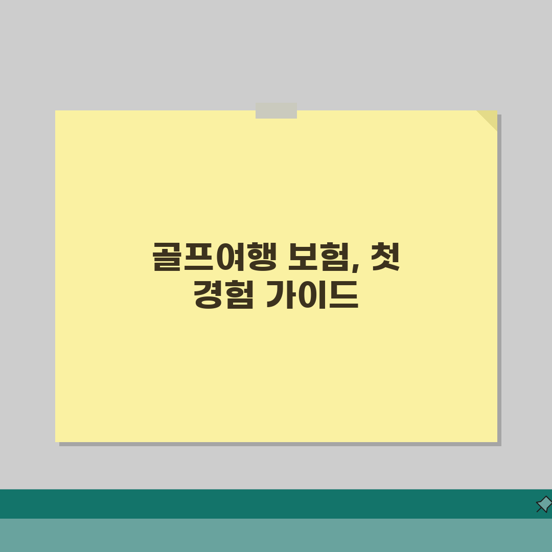 해외여행보험 골프여행 특약선택 가이드 | 골프장 이용부터 고가 장비보험까지 한번에 체험기,