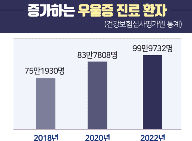 해마다 늘고 있는 우울증 진료 환자